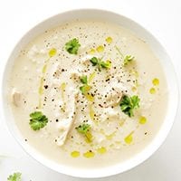 Avgolemono - Greek egg & lemon soup